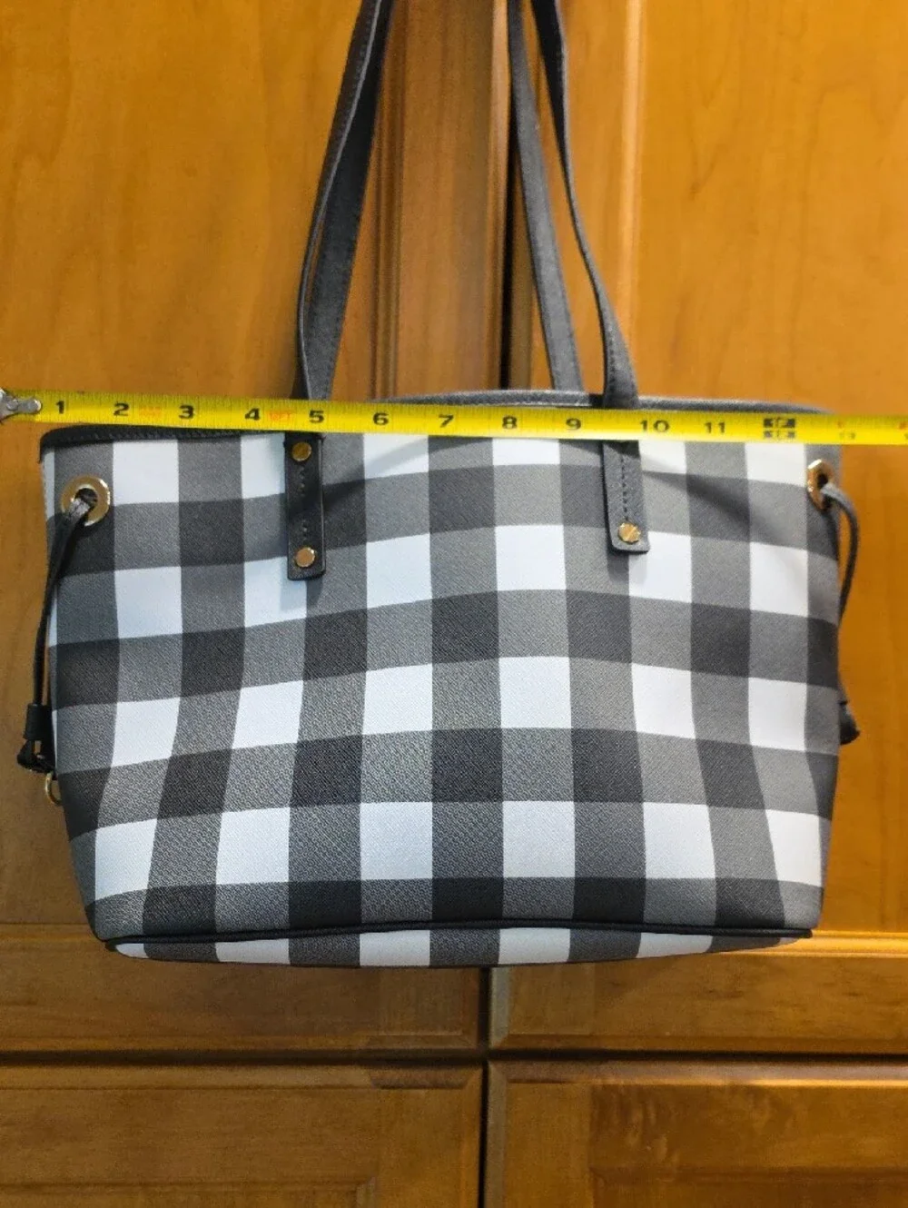 Michael Kors Black and White Checkered Tote